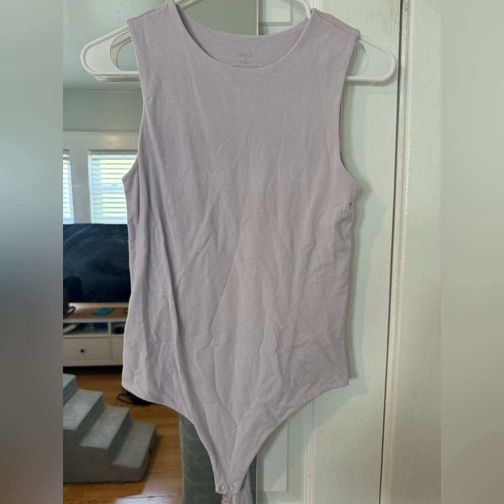 Nuuds classic crew tank Lilac Bodysuit